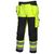 Брюки рабочие летние мужские сигнальные желто-черные 2132-P155-71/90 для дорожных рабочих