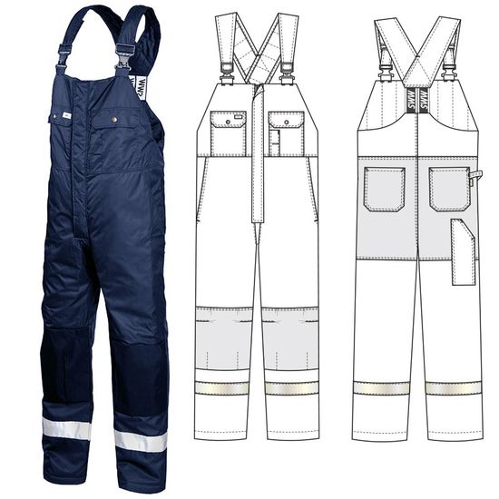 Полукомбинезон 42NCR-TWILL-15/14 SWW купить оптом и в розницу в интернет-магазине tis-tex.ru — 1