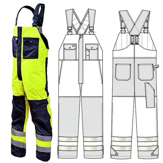 Полукомбинезон 43AC-TWILL-15/71 SWW купить оптом и в розницу в интернет-магазине tis-tex.ru — 1