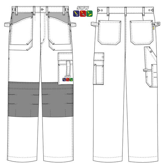 Брюки 255M-CY-05/55 SWW купить оптом и в розницу в интернет-магазине tis-tex.ru — 4