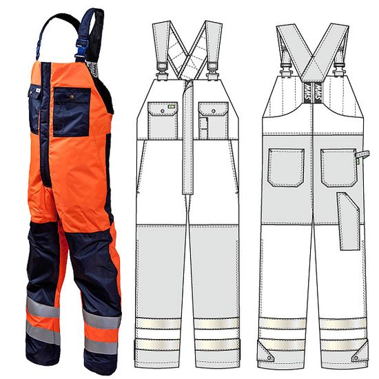 Полукомбинезон 43AC-TWILL-15/77 SWW купить оптом и в розницу в интернет-магазине tis-tex.ru — 1