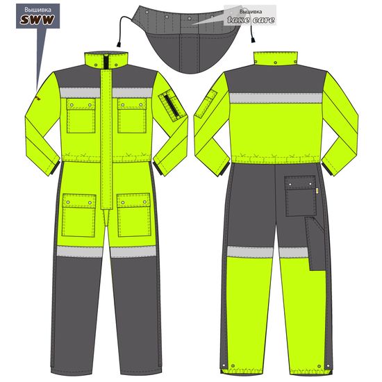 Комбинезон 8831-TWILL FT-71/55 SWW купить оптом и в розницу в интернет-магазине tis-tex.ru — 2