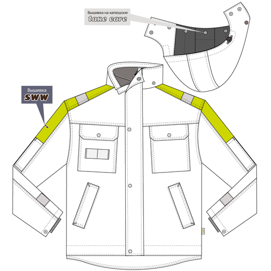 Куртка 634K-PP-90/71 SWW купить оптом и в розницу в интернет-магазине tis-tex.ru — 3