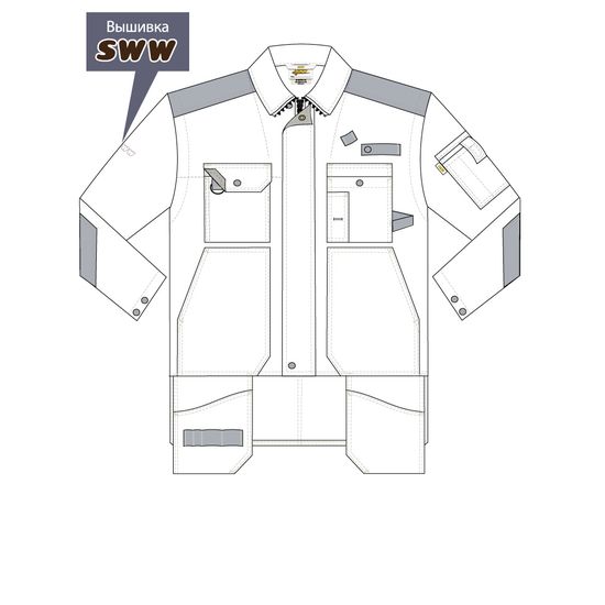 Куртка 450T-CAN-15/90 SWW купить оптом и в розницу в интернет-магазине tis-tex.ru — 9