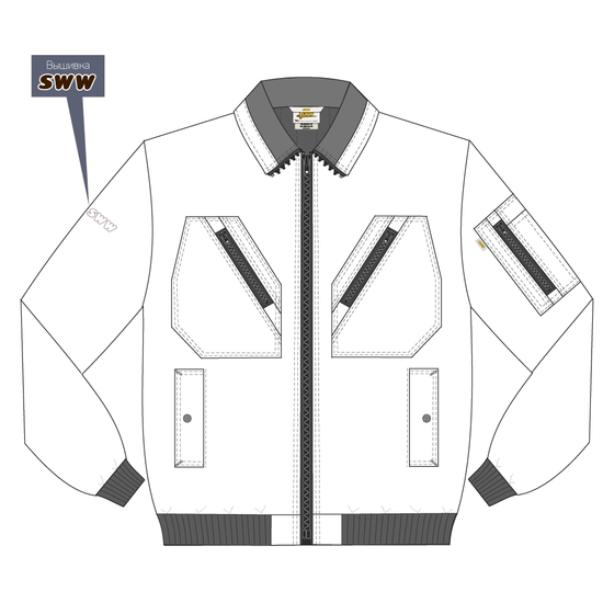 Куртка 456KC(442KC)-TWILL FZ-58 SWW купить оптом и в розницу в интернет-магазине tis-tex.ru — 6