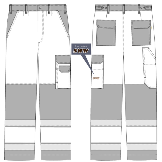 Брюки 2131N-P154-77/15 SWW купить оптом и в розницу в интернет-магазине tis-tex.ru — 3